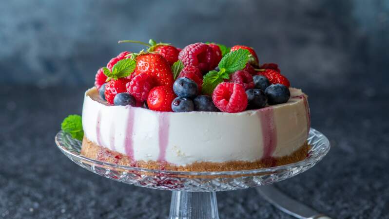 Cheesecake sans cuisson aux fruits d’été