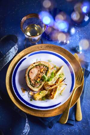 Koulibiac de homard et de foie gras