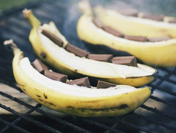Bananes au chocolat au barbecue