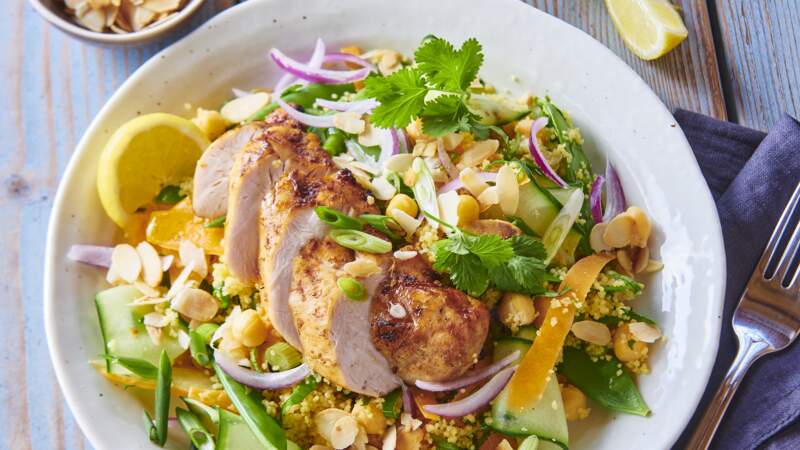 Salade orientale au poulet grillé