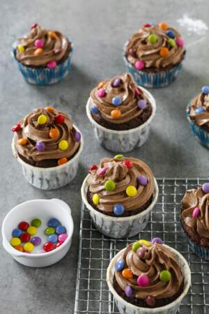 Cupcakes chocolat et Smarties