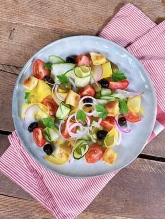 Salade fraîche façon panzanella