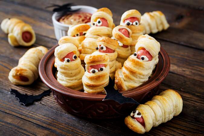 Minis hot dog momies : la recette super simple pour l'apéro d'Halloween