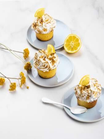 Muffins fondants citron passion meringués